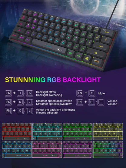 MageGee Mini 60% Gaming Keyboard