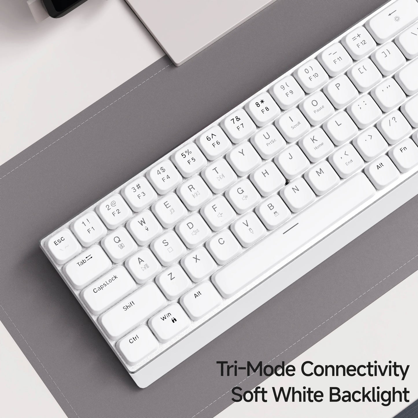 EWEADN Tri-Mode Ergonomic Wireless Gaming Keyboard