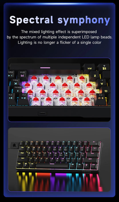 NACODEX NK61 Mechanical Wired Gaming Keyboard RGB