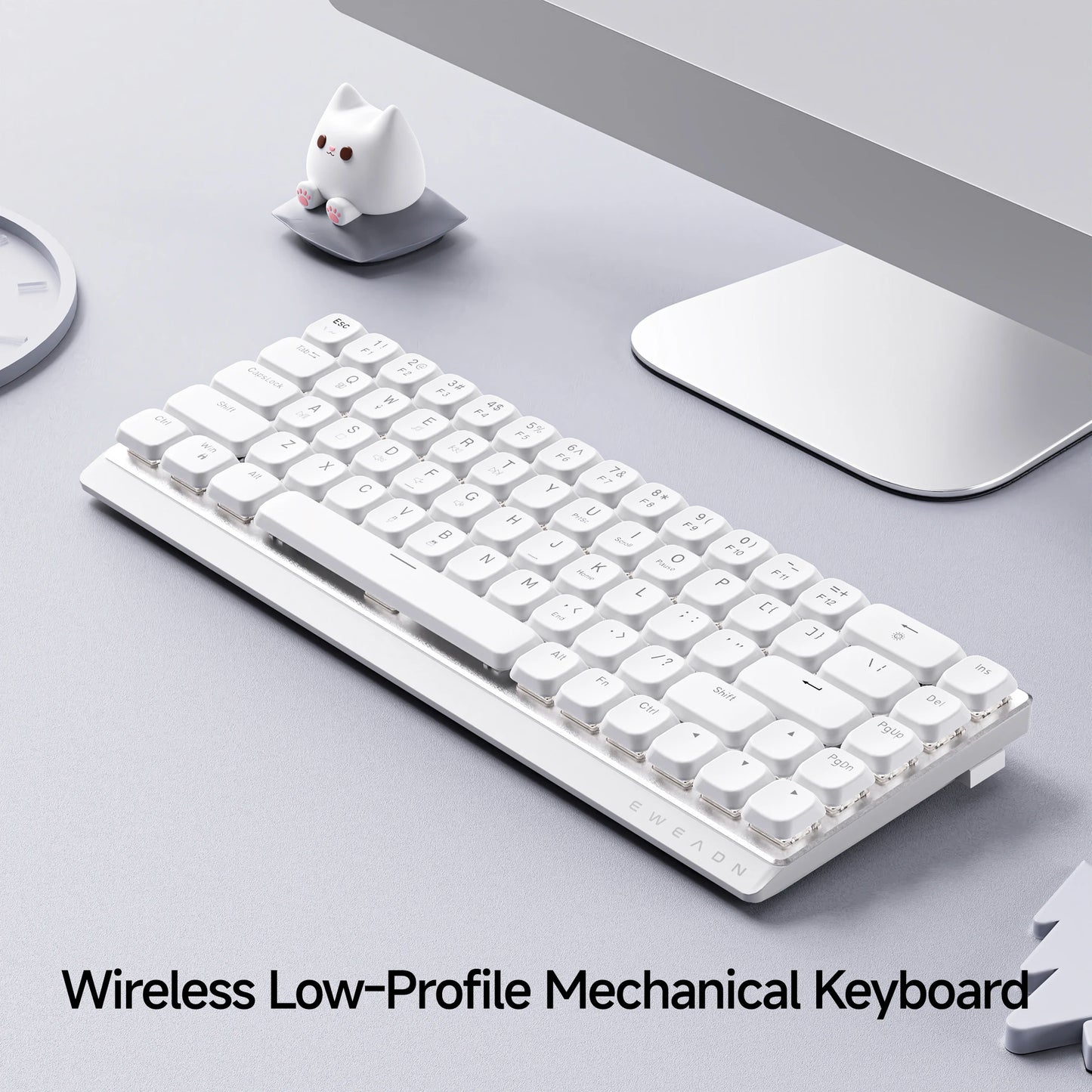 EWEADN Tri-Mode Ergonomic Wireless Gaming Keyboard