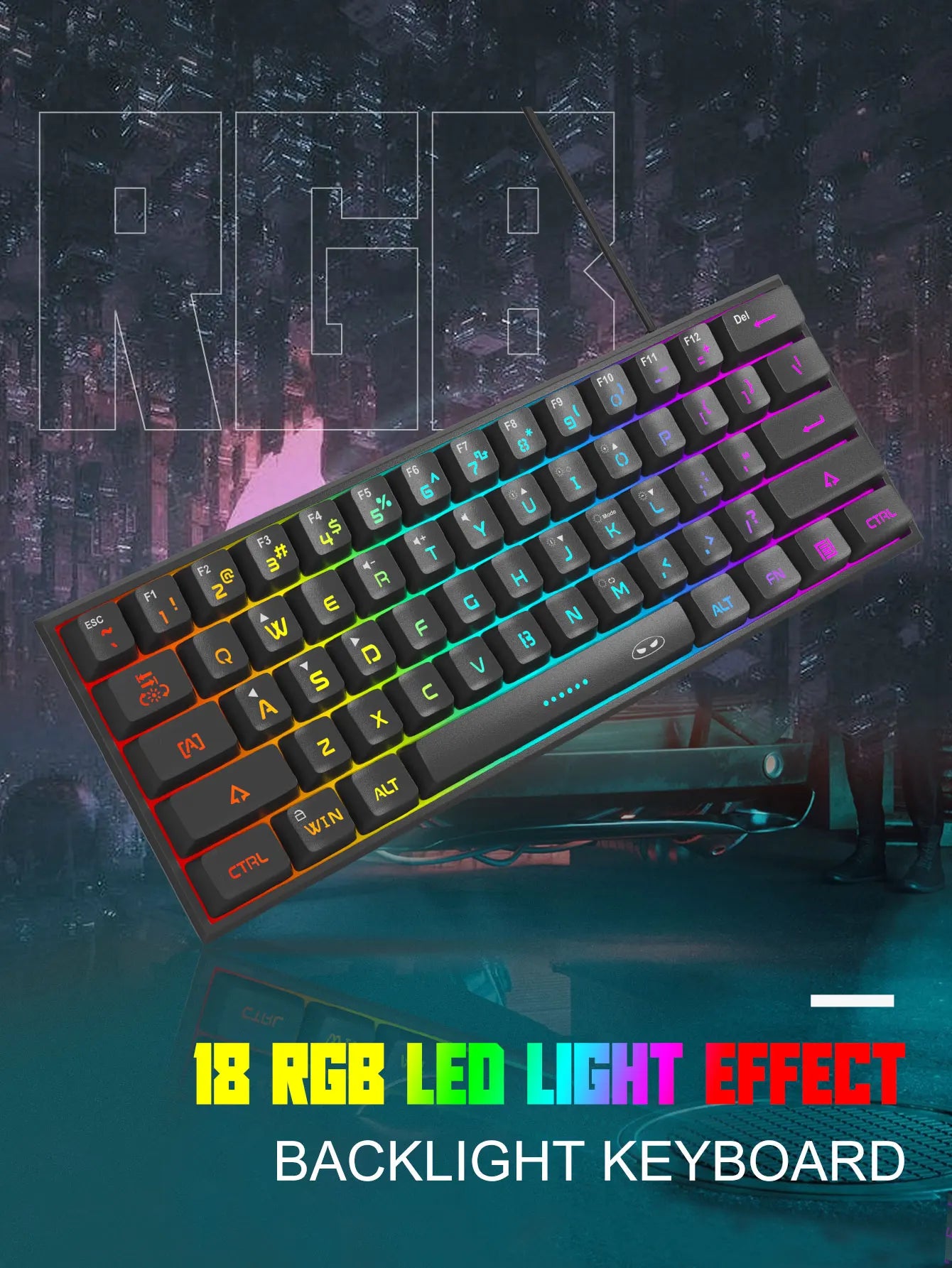 MageGee Mini 60% Gaming Keyboard