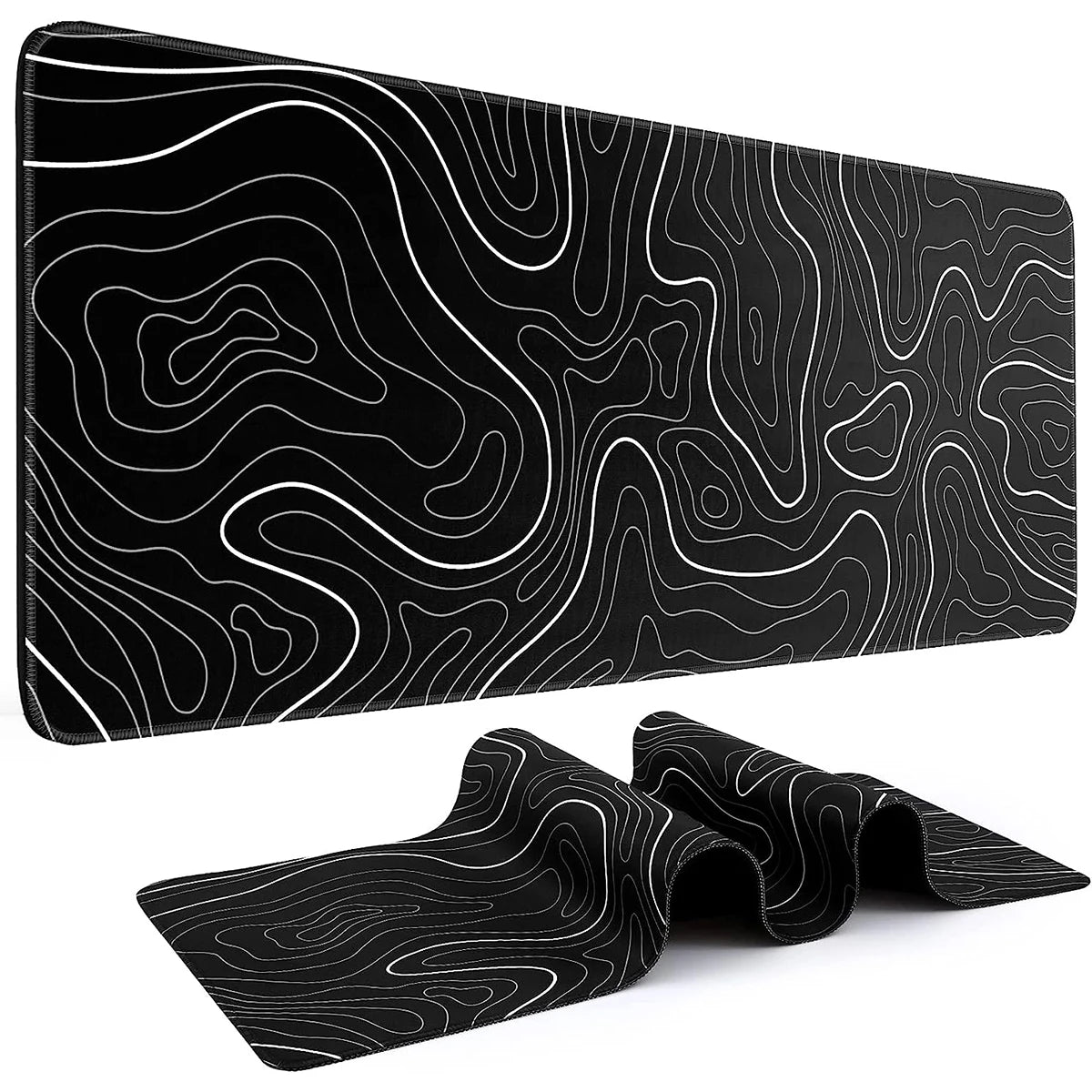 Gaming Mouse Pad Large - Black and White