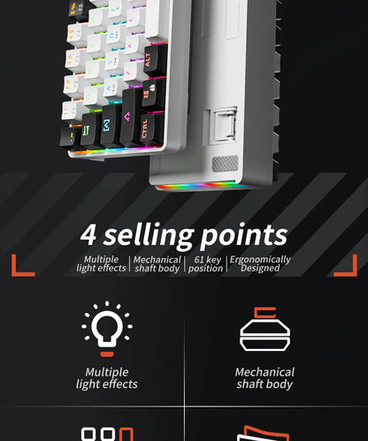 Teclado Mecánico MK61 - 60% Compacto