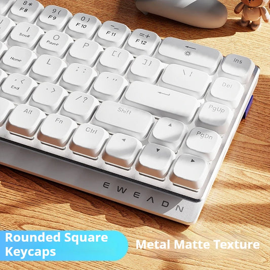 EWEADN Tri-Mode Ergonomic Wireless Gaming Keyboard