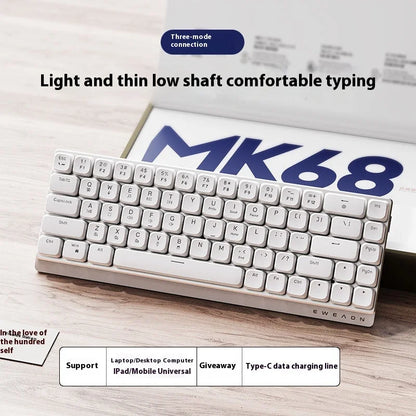 EWEADN Tri-Mode Ergonomic Wireless Gaming Keyboard