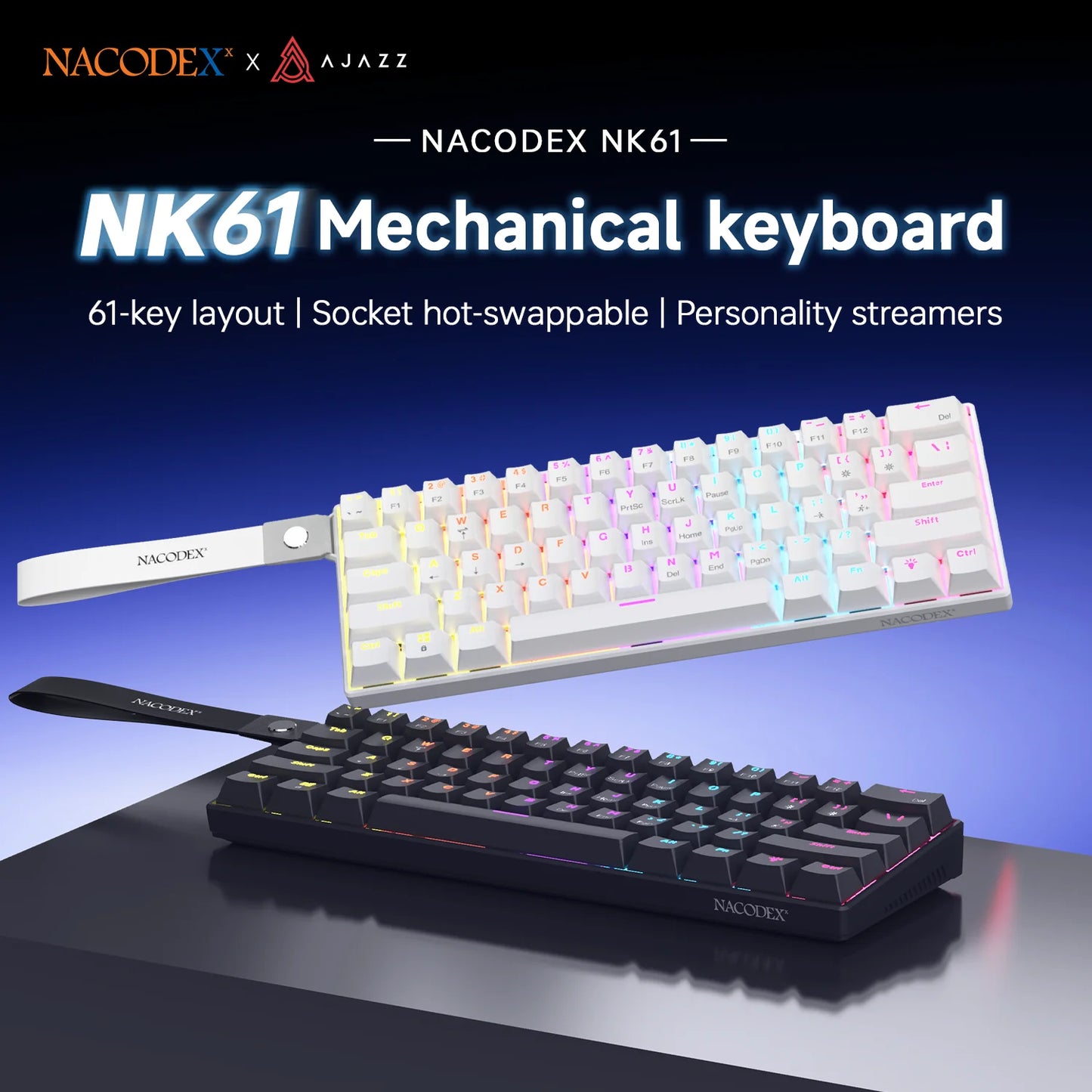 NACODEX NK61 Mechanical Wired Gaming Keyboard RGB