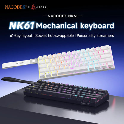 NACODEX NK61 Mechanical Wired Gaming Keyboard RGB