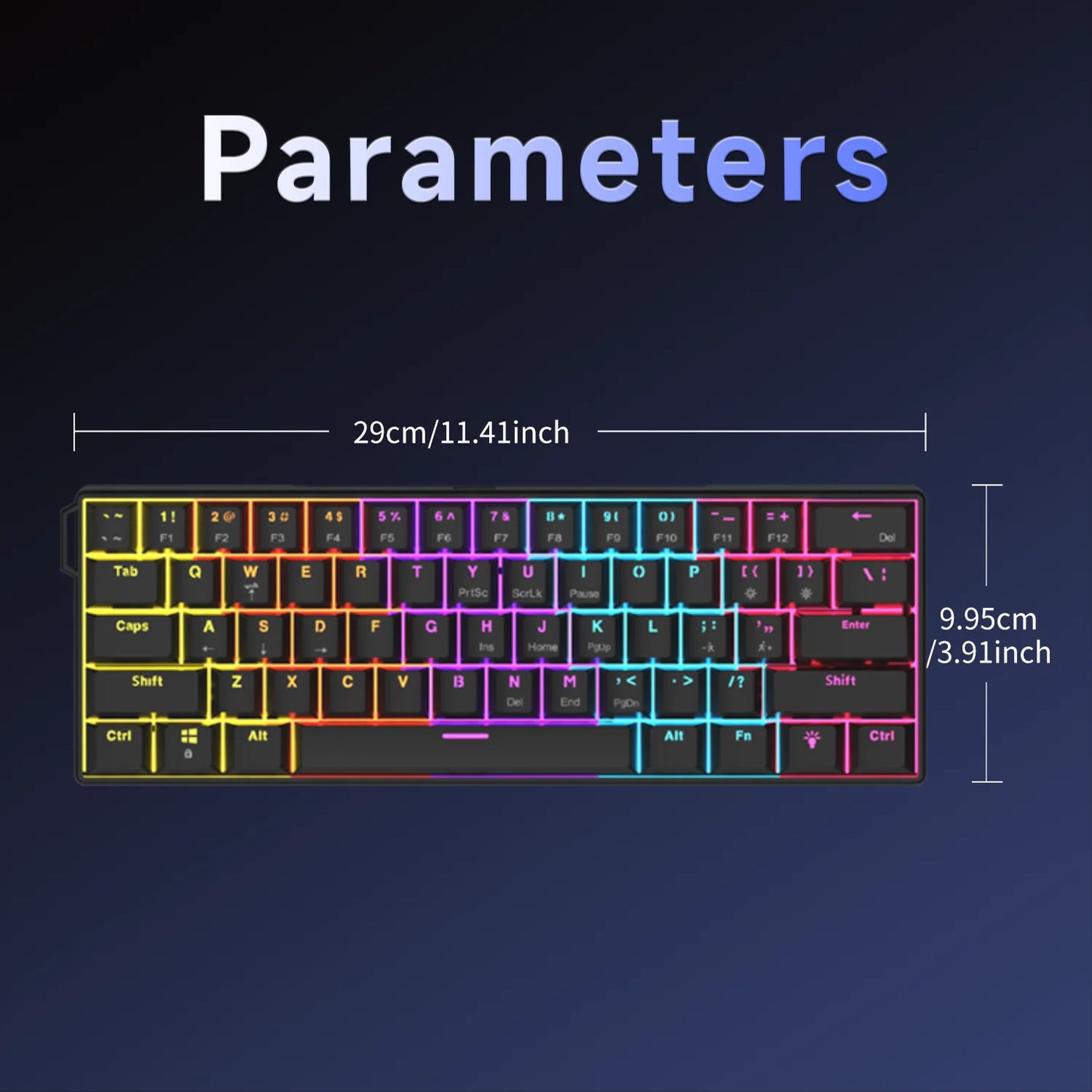 NACODEX NK61 Mechanical Wired Gaming Keyboard RGB