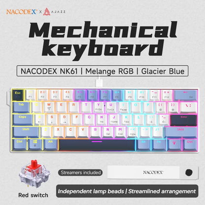 NACODEX NK61 Mechanical Wired Gaming Keyboard RGB